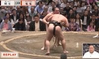 「えっ？」大相撲中継で異彩を放つ“金髪”格闘家コンビに驚き…「観戦してる！」「Tシャツ姿だけどイカつい」