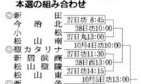 秋季高校野球愛媛県大会、本選の組み合わせ決まる　4チームがシード