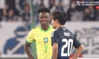 「ヴィニにこの顔させる日本えぐいわ」ブラジル代表エースの“険しすぎる表情”にSNS騒然！「マジで信じられんって感じ」「泣きそう」サッカー王国が森保ジャパンに初黒星