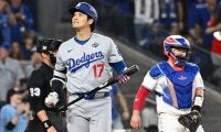 大谷翔平が天仰いだ見逃しK　際どい判定に意見さまざま「めっちゃ低い」「ゾーン内」