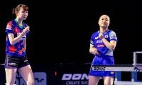 黄金世代ペア復活！みまひな「予選から戦えて良かった」第1シード張本・橋本組との日本勢対決を制してベスト8進出【卓球 WTTロンドン】