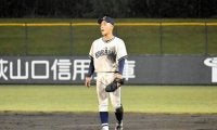 主砲の1年、勝負強さ発揮　山口県鴻城と対戦した倉敷商　山本選手