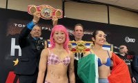 WBO女子Ｓフライ級王者の昼田瑞希が計量クリア「KOで勝ちます」米ロングビーチで23日Ｖ６戦