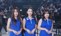 【ボクシング】人気ライバーがラウンドガールで登場、イベント勝者の３人が次々リングウオーク