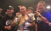 【ボクシング】38歳元キック王者緑川創、５戦目でアジア王座獲得　２歳の長男とリングで歓喜
