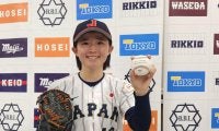 【東京６大学】野球女子日本代表の大体大・柏崎咲和が始球式でノーバン投球「憧れの神宮球場」