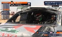 世界ラリー、窓ガラス脱落も“ゴーグル装着で”走る異次元光景 日本人・勝田の大激走に実況「永久保存版になる」