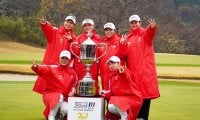 昼休憩で一致団結のJLPGA ペアはリーダー河本結の聞き込みで決めた