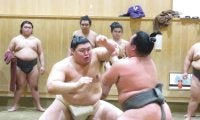 大の里が稽古始め　若い衆２人を相手に10勝２敗「正月を感じなかった」視線はすでに初場所