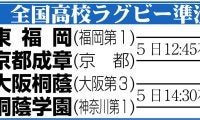 【高校ラグビー】５日の準決勝は東福岡－京都成章、大阪桐蔭－桐蔭学園のカードに決定