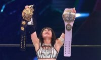 【新日本】IWGP王者朱里、STRONG王者上谷沙弥下し２冠！ドームを朱世界に染めた