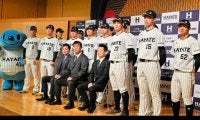 16選手が入団、意気込み語る　プロ野球2軍くふうハヤテ3季目