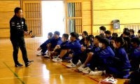 【ラグビー】静岡ブルーレヴズ「中学生一斉観戦」に向けて向陽中で応援練習　１７日にホームで相模原戦