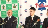 愛知の高校生モレチ投手がフィリーズ入団「大谷さんから三振を」夢への３カ条を堂々宣言