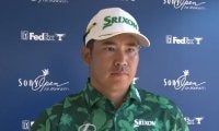 松山英樹、5アンダーで「少しは縮まった」　6打差13位で最終日へ