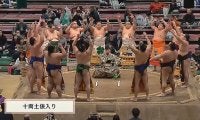 「バキバキやん」力士の“ド迫力”マッチョな化粧まわしに「かっこいい」ファン興奮 十両土俵入りでの一コマ