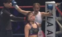 【Ｋ－１】美女ファイター松谷綺が挑戦者の強烈右フックでダウン、判定でまさかの王座陥落