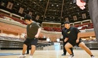 新弟子運動能力検査に小兵２人が受検　再開後初の複数人受検　50メートル走など経て即日合格