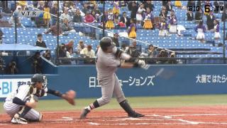 ドラフト候補の慶應・岩見（比叡山）が「歴史的一発」