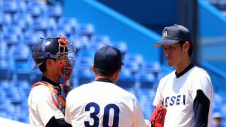 相馬4打数4安打2打点、向山猛打賞を含む12安打を放つも、5回に慶大打線の猛攻を受け逆転負け