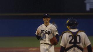 粘る立大に逃げ切り１勝　命運分ける第３戦へ