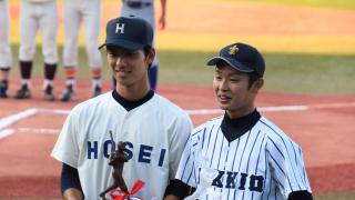 【硬式野球】東京六大学野球春季リーグ戦 閉会式 チームは5位でシーズンを終えるも、中村浩が首位打者、向山と中山がベストナインと3人がタイトルを獲得！！