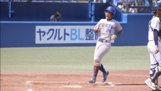 初回に先制するも立大に連敗　終盤に突き放される