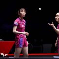 伊藤美誠、早田ひなへ25歳の誕生日サプライズで満面笑顔　“みまひな”ペアのダブルス復活戦はインドペアに逆転勝ち【卓球・USスマッシュ】