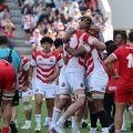 紙森陽太、石田吉平、中楠一期、ハラトア・ヴァイレア、ワイサケ・ララトゥブア、北村瞬太郎の6人が初キャップ。ラグビー日本代表でのデビュー戦を飾る。