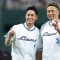 元西武・中島宏之氏が東京Dに登場　イケメンコンビの“相棒”と登場…胸熱のピッチに大歓声