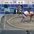 182キロ巨漢力士が身動き取れずヒヤリも… 館内のざわめきが安堵の拍手に 土俵外に背中から“ドスンっ”