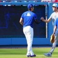 大谷翔平に超豪華な“警備員”「よし、守りに行こう」　新星が投球中の打球直撃から守る