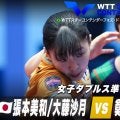 【女子ダブルス準々決勝】張本美和/大藤沙月 vs 鄭怡静/黄愉倢｜WTTスターコンテンダーフォズ・ド・イグアス2025