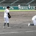 済美　甲子園練習に臨む　憧れの場所で土の感触や球筋を確認