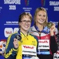【世界水泳】銀メダル成田実生「最高の結果出す」有言実行　パリ五輪６位から地道な強化で表彰台