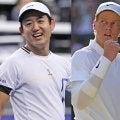  西岡良仁 シナーと練習「球速すぎ」 