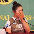 メジャー初Ｖの山下美夢有、一夜明け会見で突如号泣　兄弟へ「本当に迷惑かけてしまった部分もあった」と思いあふれる