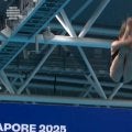 板の高さに戻るまでに3回転！？3m飛板飛込で豪女子選手が見せた余裕の跳躍 解説も思わず「素晴らしい！」と感嘆