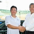 仙台育英、鳥取城北が初戦で対戦　甲子園で監督が対談、意気込み語る