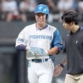 【日本ハム】死球で負傷交代の松本剛は中指打撲　９日以降は１軍に同行、復帰は状態見ながら