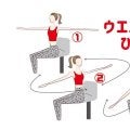 脇腹を引き締める！ウエストを意識してひねりましょう