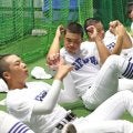 県岐阜商　甲子園雨天順延で練習