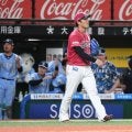 楽天・則本　２点差守り切れず　自らへの怒り　ベンチの手すり部分を叩いて悔しがる