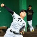 【阪神】藤川監督　捕手が「座ったらもっとたたけ」ブルペンで椎葉剛を直接指導