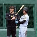 阪神・糸井ＳＡ　西純＆前川に“金言”連発　若虎にお手本弾！１９スイング柵越え２本「ＳＡ１号って書いて」
