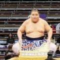 旭富士が横綱旭富士の化粧まわし姿で土俵に、新序出世披露に登場【大相撲九州場所】