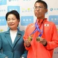 知的障害者の世界陸上で2冠　高山選手、地元の山口・周南市長に報告