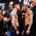【ＵＦＣ】平良達郎「明日楽しみ。やるだけ」７日対決の元王者モレノと計量後フェースオフで火花