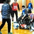 車いすの子　ファジとゴール　岡山支援学校でコーチが出前授業