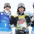 平野歩夢が金　男子HPで表彰台独占　写真で見る中国･スノボW杯